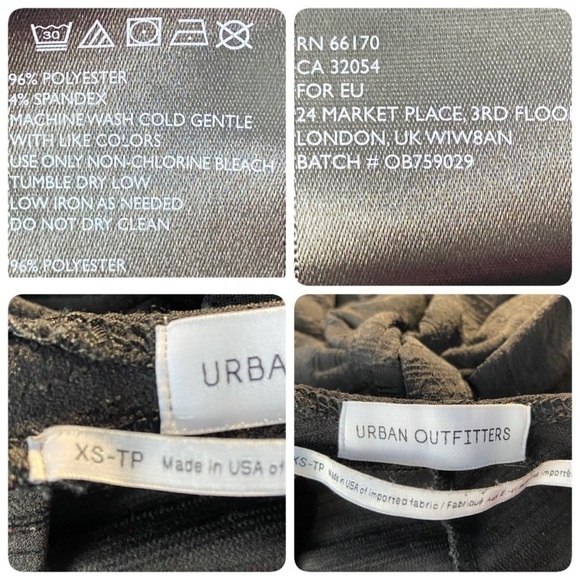 Urban Outfitters Black Shorts Romper BOW Tie Open Back Scoop Neck Cap Sleeve - Picture 2 of 5